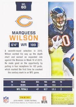 2016 Score - Red Zone #60 Marquess Wilson Back