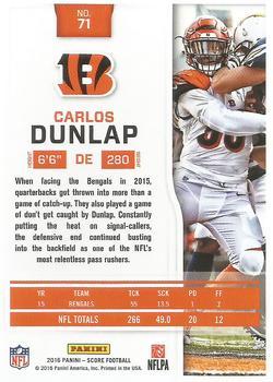 2016 Score - Red Zone #71 Carlos Dunlap Back