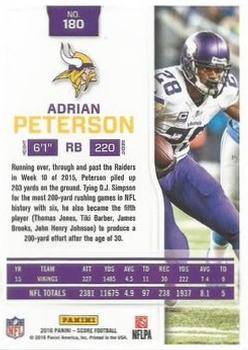 2016 Score - Red Zone #180 Adrian Peterson Back