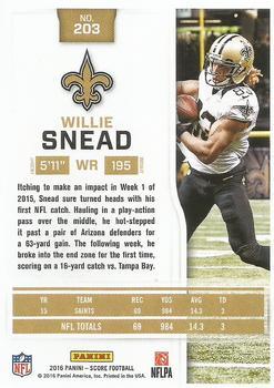 2016 Score - Red Zone #203 Willie Snead Back