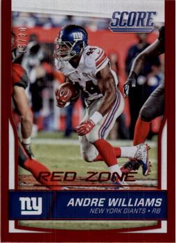 2016 Score - Red Zone #211 Andre Williams Front
