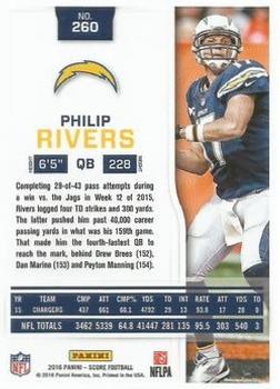 2016 Score - Red Zone #260 Philip Rivers Back
