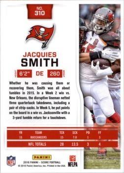 2016 Score - Red Zone #310 Jacquies Smith Back