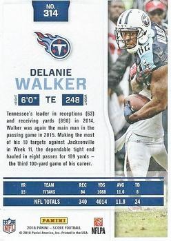 2016 Score - Red Zone #314 Delanie Walker Back