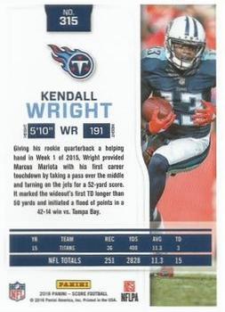 2016 Score - Red Zone #315 Kendall Wright Back