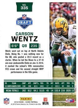 2016 Score - Red Zone #335 Carson Wentz Back