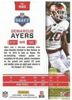 2016 Score - Red Zone #440 Demarcus Ayers Back