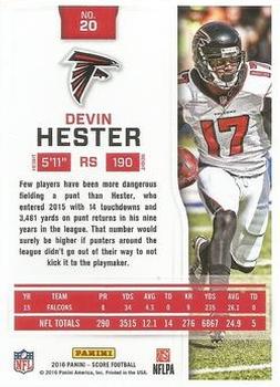2016 Score - First Down #20 Devin Hester Back