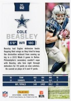 2016 Score - First Down #92 Cole Beasley Back
