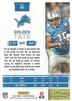 2016 Score - First Down #111 Golden Tate Back