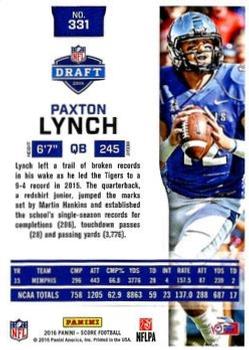 2016 Score - First Down #331 Paxton Lynch Back