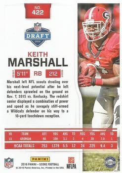 2016 Score - End Zone #422 Keith Marshall Back