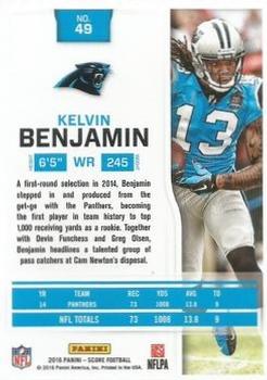 2016 Score - Gem Masters #49 Kelvin Benjamin Back