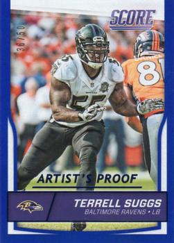 2016 Score - Jumbo Artist's Proof #30 Terrell Suggs Front