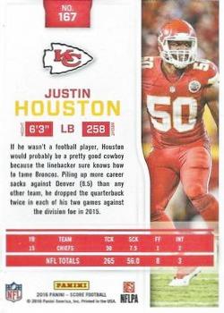 2016 Score - Jumbo Red Zone #167 Justin Houston Back