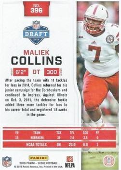 2016 Score - Jumbo Red Zone #396 Maliek Collins Back
