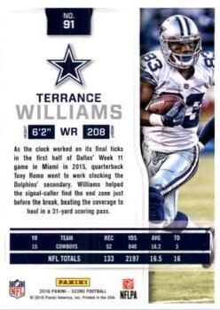 2016 Score - Jumbo End Zone #91 Terrance Williams Back