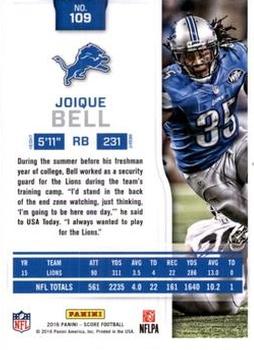 2016 Score - Jumbo End Zone #109 Joique Bell Back