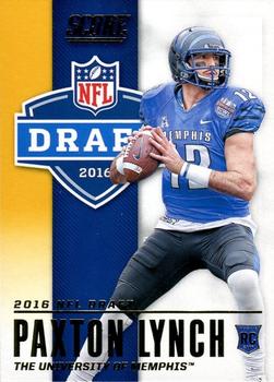 2016 Score - NFL Draft Gold #1 Paxton Lynch Front