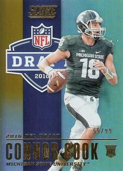 2016 Score - NFL Draft Jumbo Gold #3 Connor Cook Front