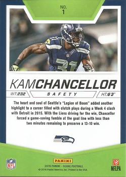 2016 Score - Stoppers #1 Kam Chancellor Back