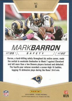2016 Score - Stoppers #8 Mark Barron Back