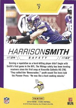 2016 Score - Stoppers Gold #7 Harrison Smith Back