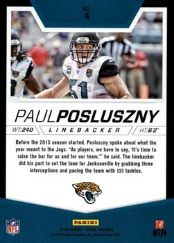 2016 Score - Stoppers Red #4 Paul Posluszny Back
