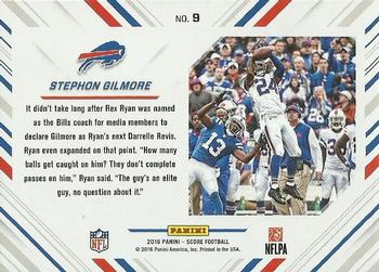 2016 Score - No Fly Zone Red #9 Stephon Gilmore Back