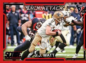 2016 Score - Sack Attack Red #3 J.J. Watt Front