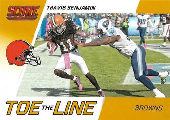 2016 Score - Toe the Line Gold #13 Travis Benjamin Front