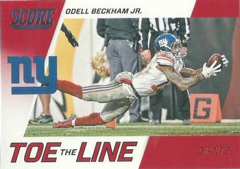 2016 Score - Toe the Line Red #4 Odell Beckham Jr. Front