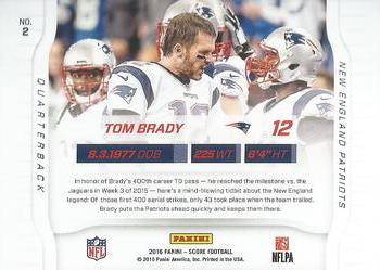 2016 Score - Sidelines #2 Tom Brady Back