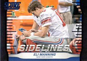 2016 Score - Sidelines Black #11 Eli Manning Front
