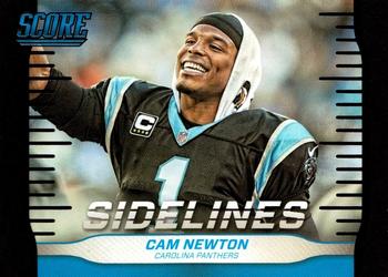 2016 Score - Sidelines Black #22 Cam Newton Front