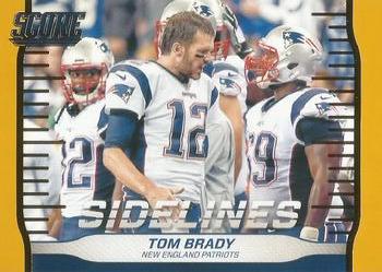 2016 Score - Sidelines Gold #2 Tom Brady Front