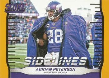 2016 Score - Sidelines Gold #3 Adrian Peterson Front