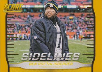 2016 Score - Sidelines Gold #18 Ben Roethlisberger Front