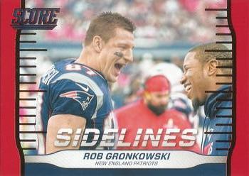 2016 Score - Sidelines Red #12 Rob Gronkowski Front