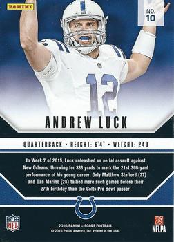 2016 Score - Signal Callers #10 Andrew Luck Back