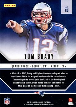 2016 Score - Signal Callers #15 Tom Brady Back