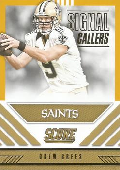 2016 Score - Signal Callers Gold #16 Drew Brees Front