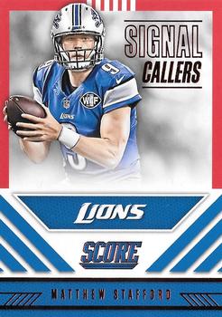 2016 Score - Signal Callers Red #8 Matthew Stafford Front
