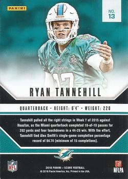 2016 Score - Signal Callers Red #13 Ryan Tannehill Back