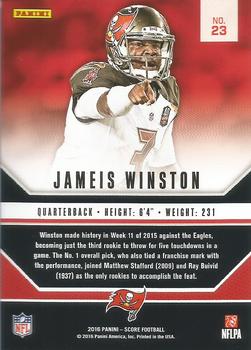 2016 Score - Signal Callers Red #23 Jameis Winston Back