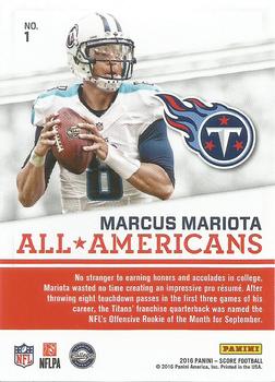 2016 Score - All-Americans #1 Marcus Mariota Back
