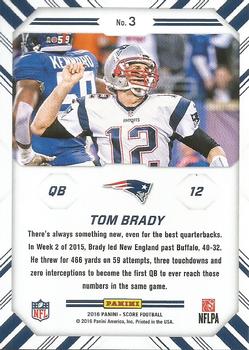 2016 Score - Chain Reaction Gold #3 Tom Brady Back
