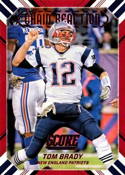 2016 Score - Chain Reaction Red #3 Tom Brady Front