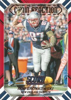 2016 Score - Chain Reaction Red #7 Rob Gronkowski Front
