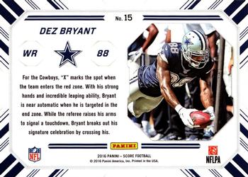 2016 Score - Chain Reaction Red #15 Dez Bryant Back